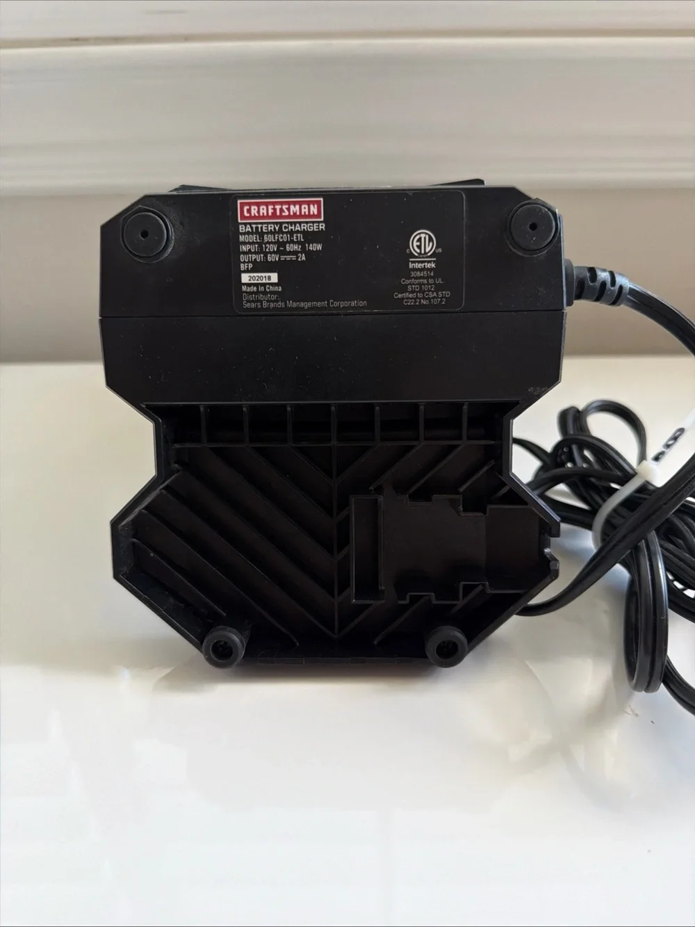 Craftsman Diehard 60V Max Lithium-Ion Battery Charger 60LFC01-ETL